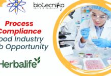 Process Compliance Food Industry Job Opportunity