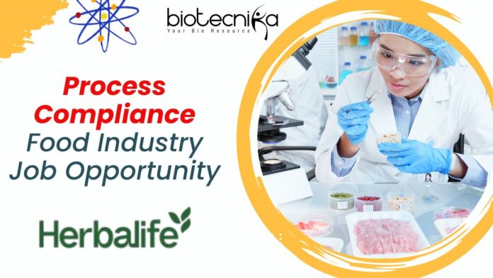 Process Compliance Food Industry Job Opportunity