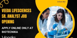 Veeda Lifesciences Sr. Analyst Job Opening
