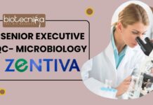 Senior Executive QC- Microbiology Job at Zentiva. Apply Now!
