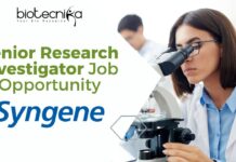 Senior Research Investigator Job Opportunity