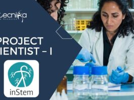 Project Scientist – I Job at inStem