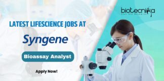 Syngene Bioassay Analyst Vacancies For Biotech & Biochem, Apply Online