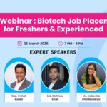 Biotech Job Placement for Freshers & Experienced Webinar Conducted Successfully
