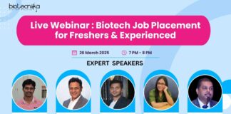 Biotech Job Placement for Freshers & Experienced Webinar Conducted Successfully