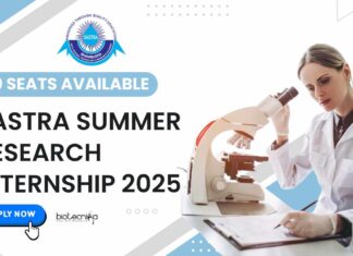 SASTRA Summer Research Internship 2025