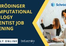 Schrödinger Computational Biology Scientist Job