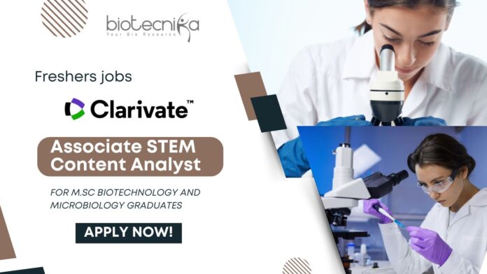 Freshers jobs at Clarivate