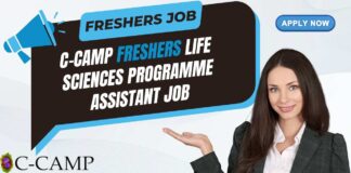 C-CAMP Freshers Life Sciences Job