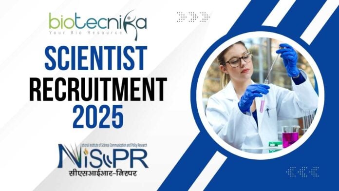 CSIR-NIScPR Scientist Recruitment 2025 – Apply Now!