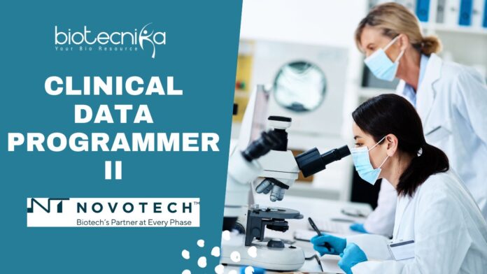 Clinical Data Programmer II – Novotech Hiring Now Apply Today