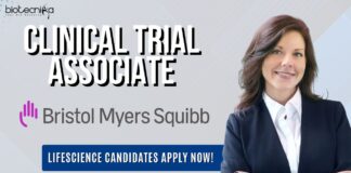 Clinical Trial Associate at Bristol Myers Squibb - Lifescience Candidates Apply Now! (1)