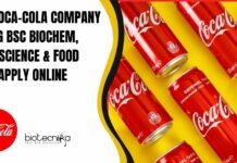 The Coca-Cola Company Hiring BSc Biochem, Food Science & Food Tech Apply Online Coca-Cola Company Hiring BSc