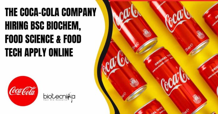 Coca-Cola Company Hiring BSc