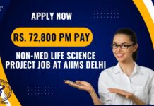 AIIMS New Delhi Non-Medical Life Sciences Job
