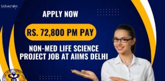 AIIMS New Delhi Non-Medical Life Sciences Job