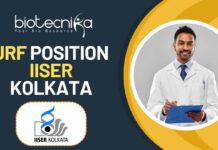 JRF Position IISER Kolkata