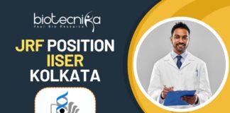 JRF Position IISER Kolkata