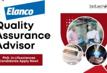 Elanco Quality Assurance Advisor - PhD. in Lifesciences Candidates Apply Now! 