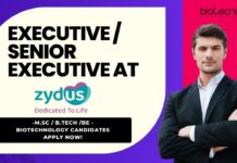 Zydus Biologics Biotechnology Jobs – MSc, BE & BTech Apply Online Executive Senior Executive at Zydus Biologics -M.Sc B.Tech BE - Biotechnology Candidates Apply Now!