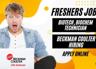 Freshers Biotech Jobs at Beckman