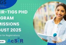 AcSIR-TIGS PhD Program Admissions 2025