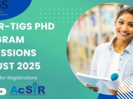 AcSIR-TIGS PhD Program Admissions 2025
