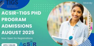 AcSIR-TIGS PhD Program Admissions 2025