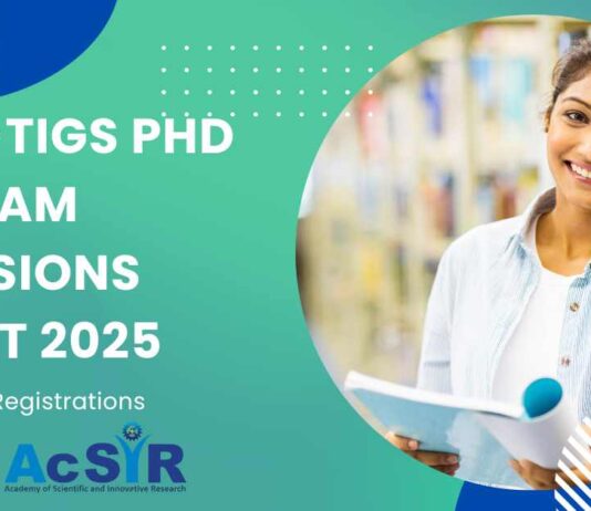 AcSIR-TIGS PhD Program Admissions 2025