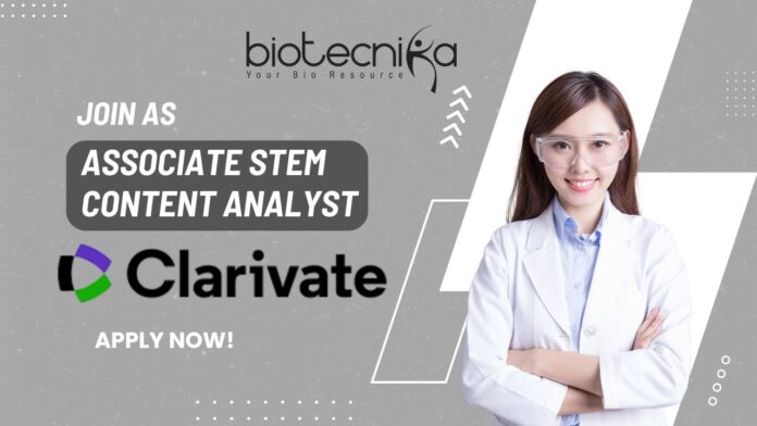 Associate STEM Content Analyst at Clarivate