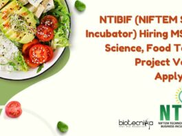 NIFTEM Project Vacancies For Food Science