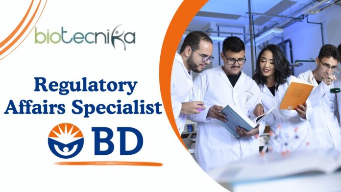 Regulatory Affairs Specialist Job at Medical Devices