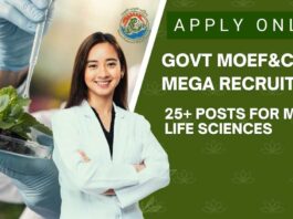 MoEF&CC Scientists Direct Recruitment 2025