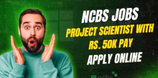 NCBS Biological Sciences Project Scientist
