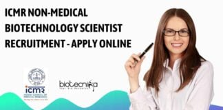 ICMR Non-Medical Biotechnology Scientist