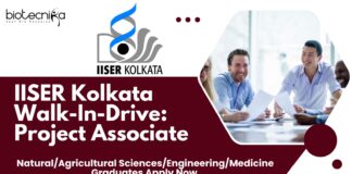 IISER Kolkata Agricultural Sciences Project Associate Job, Attend Walk-In