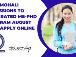 IISER Mohali Integrated MS-PhD Admissions