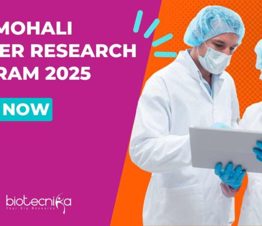 IISER Mohali Summer Research Program 2025