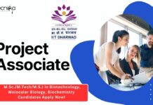 IIT Dharwad Project Associate Job For Biotech, Apply Now!