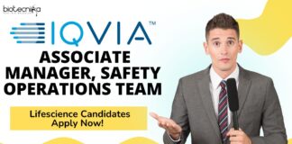 IQVIA Associate Manager, Safety Operations Team - Lifescience Candidates Apply Now! 