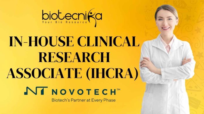 In-house Clinical Research Associate (IHCRA) Job at Novotech