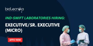 Ind-Swift Laboratories Hiring: Executive/Sr. Executive (Micro)- Apply Now 