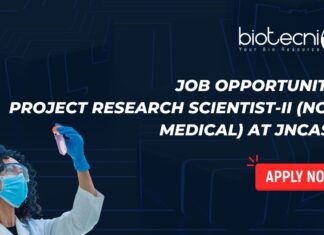 Job Opportunity: Project Research Scientist-II (Non-Medical) at JNCASR- Apply Now 