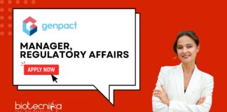 Job at Genpact: Manager, Regulatory Affairs in Hyderabad- Apply Now 