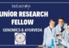 Junior Research Fellow – Genomics & Ayurveda IIT Jodhpur