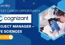 Cognizant Hiring: Project Manager Role For Life Sciences – Apply Now Latest Career Opportunity- Cognizant Hiring: Project Manager – Life Sciences Job- Apply Now