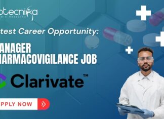 Latest Career Opportunity: Manager Pharmacovigilance Job at Clarivate - Apply Now