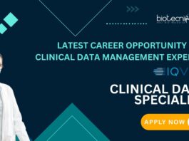 Latest Career Opportunity for Clinical Data Management Experts: Clinical Data Specialist Job at IQVIA – Kochi, India | Apply Now