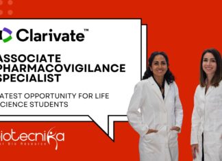 Latest Opportunity for Life Science Students- Clarivate Associate Pharmacovigilance Specialist Job- Apply Now