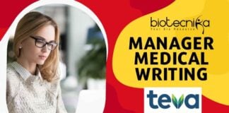 Manager Medical Writing In Bangalore, India - Teva